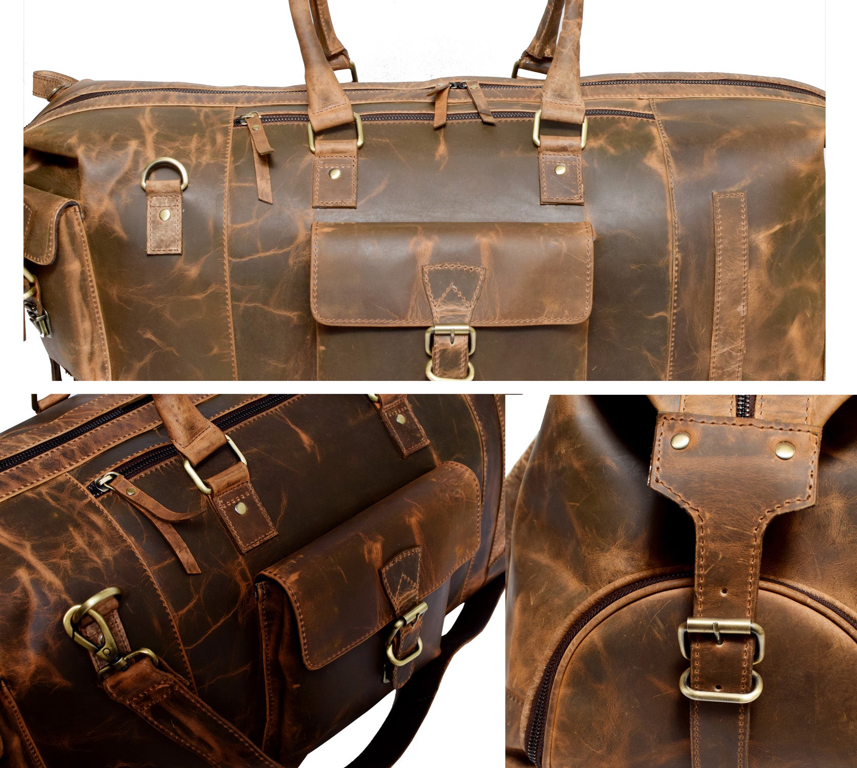 Leather Duffle Bag - Miami