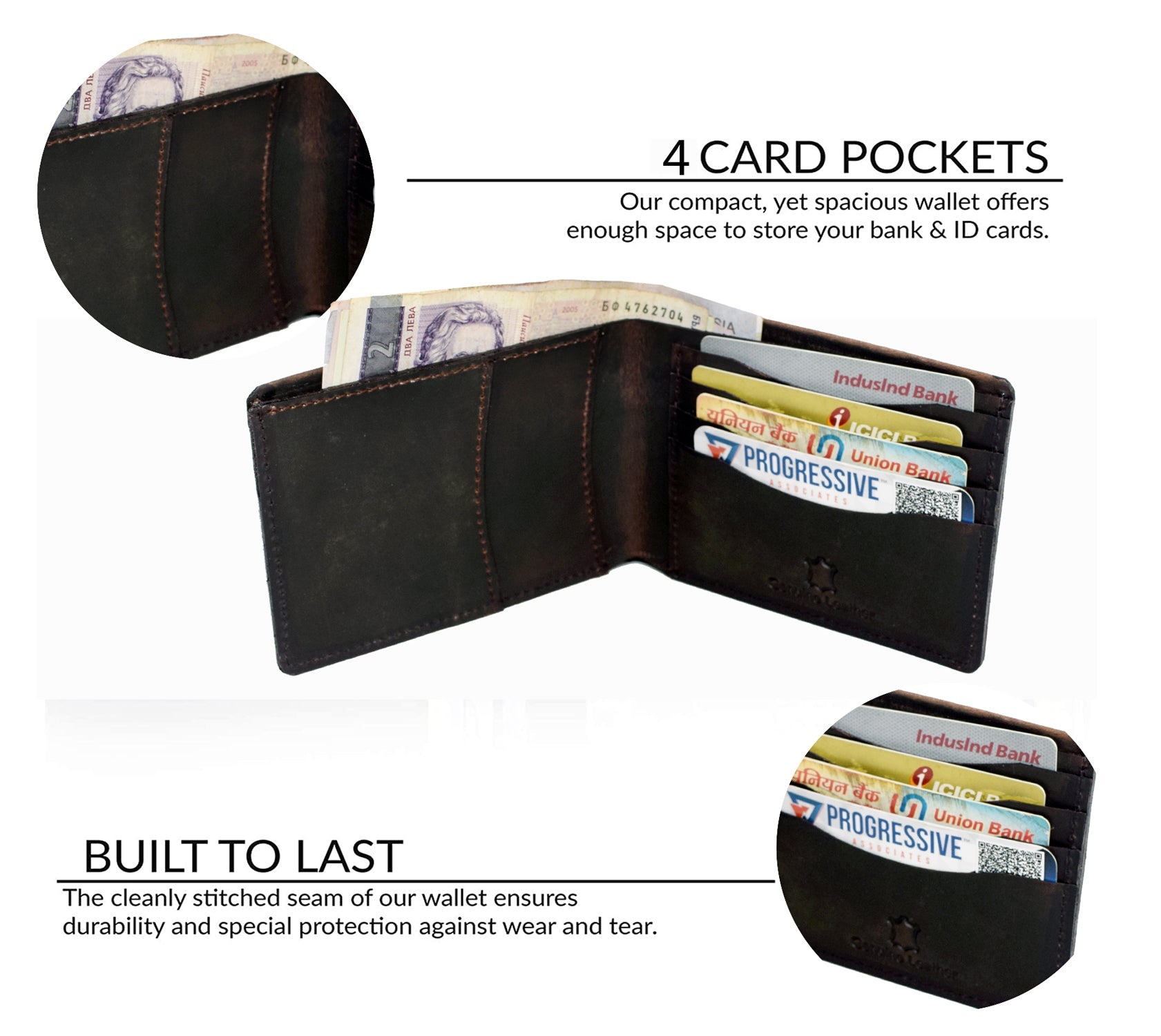 Vintage Leather Mens Wallet - Laplata