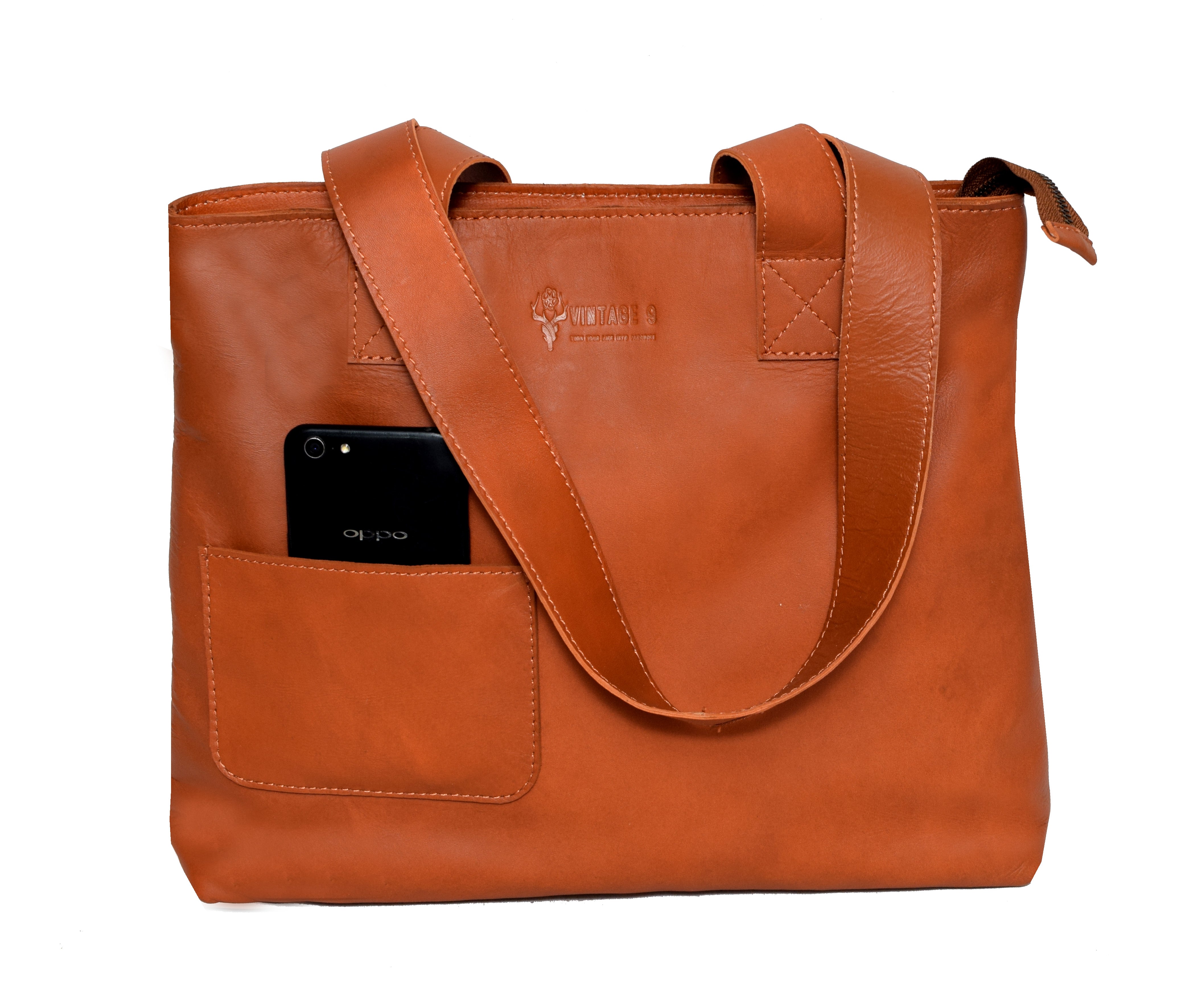 Leather Tote - Yarrow