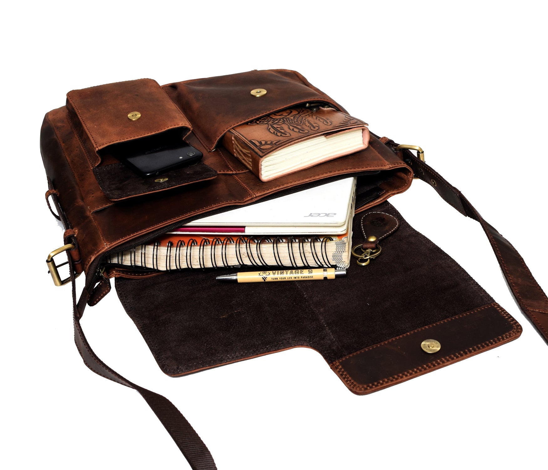 Leather Messanger Bag - Idiofa