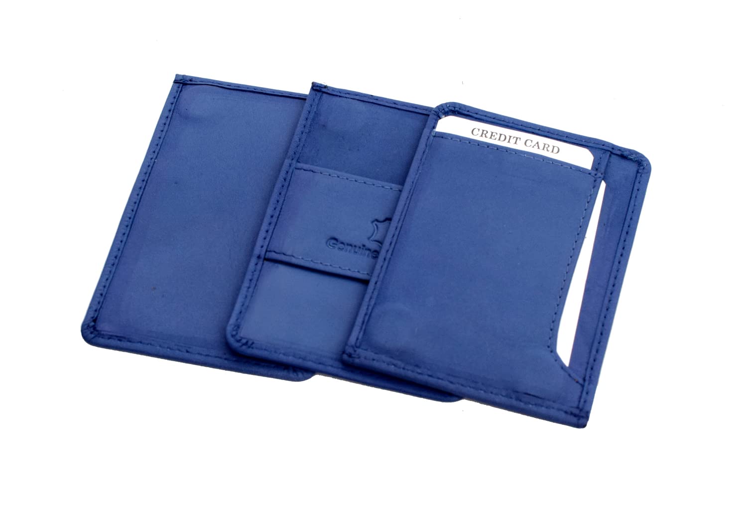 Leather Magflip Wallet Blue Combo