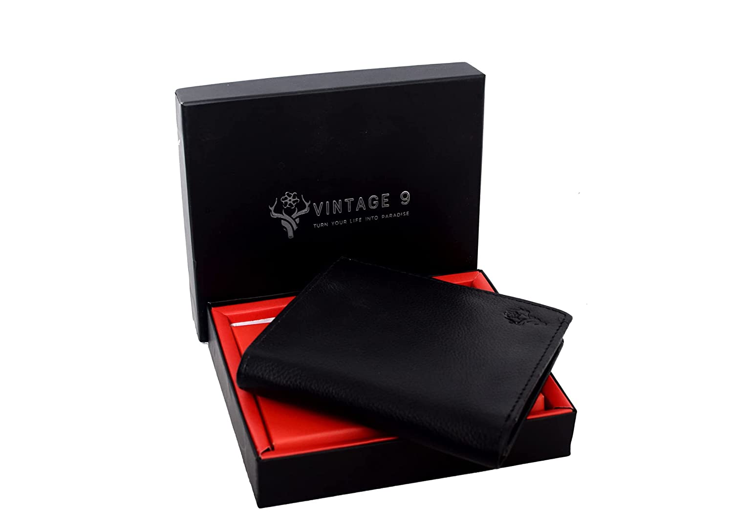 Vintage Leather Booklet Style Black Men's Wallet-Cairo