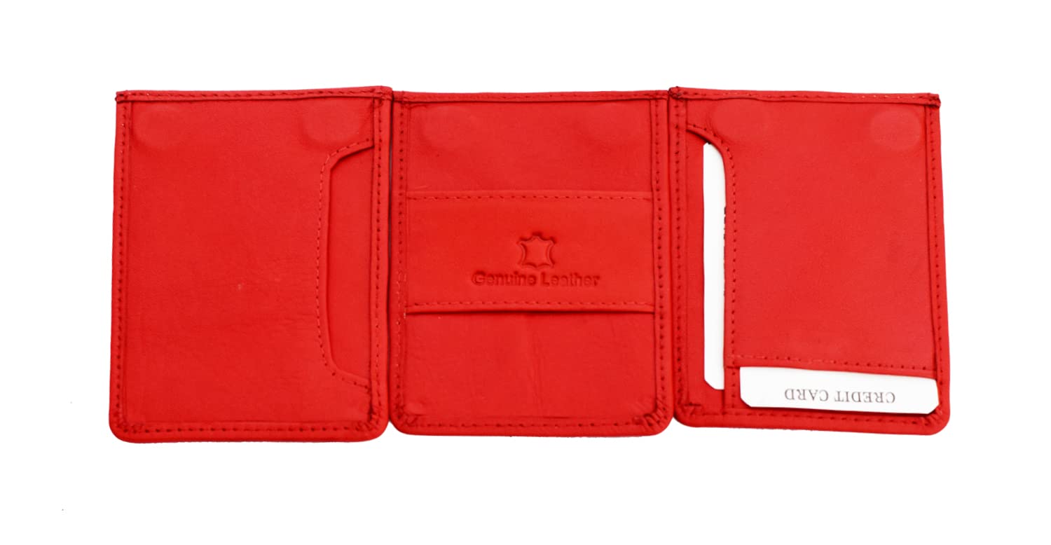 Leather Magflip Wallet Red Combo