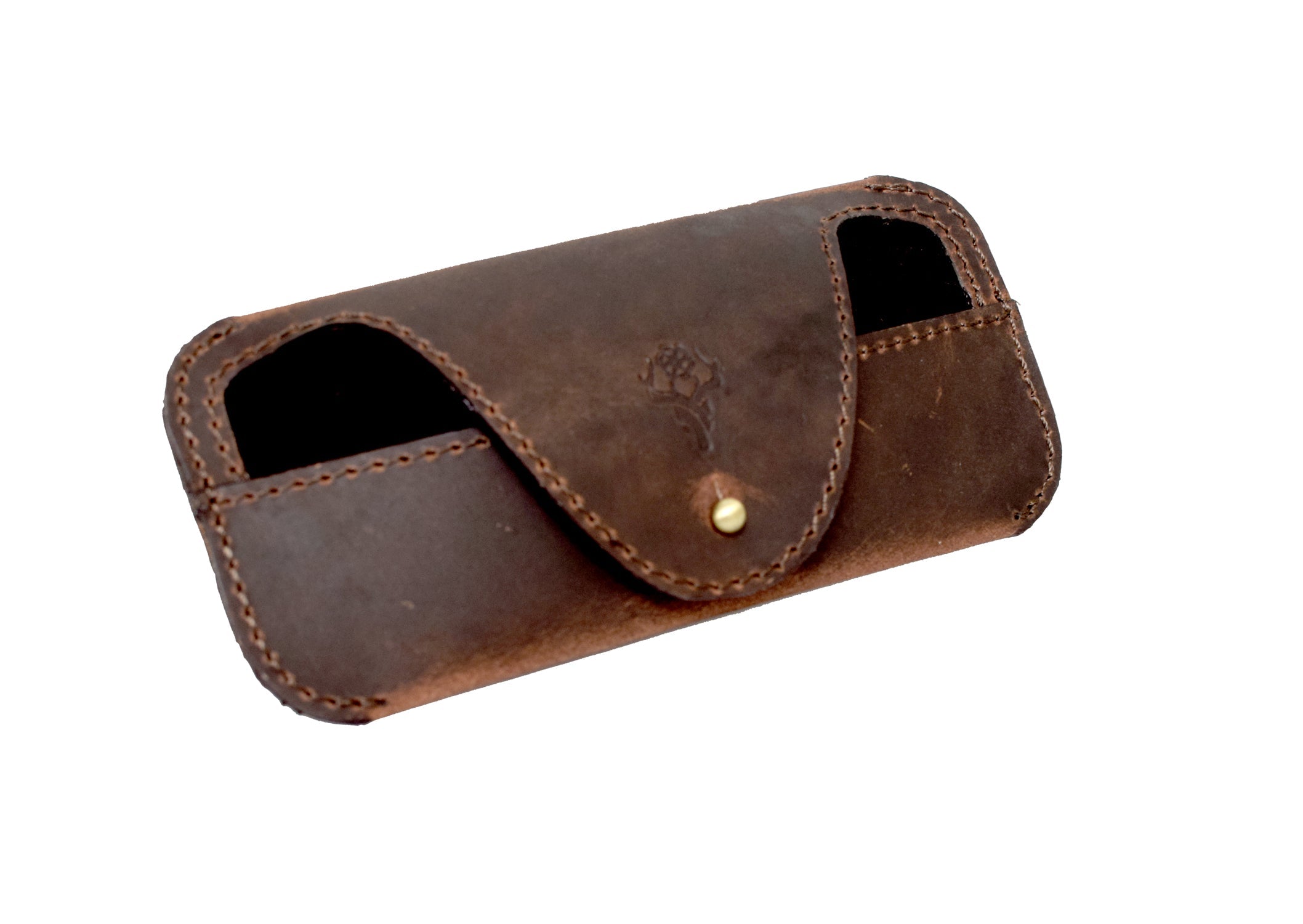 Leather Sunglass Bag - Army