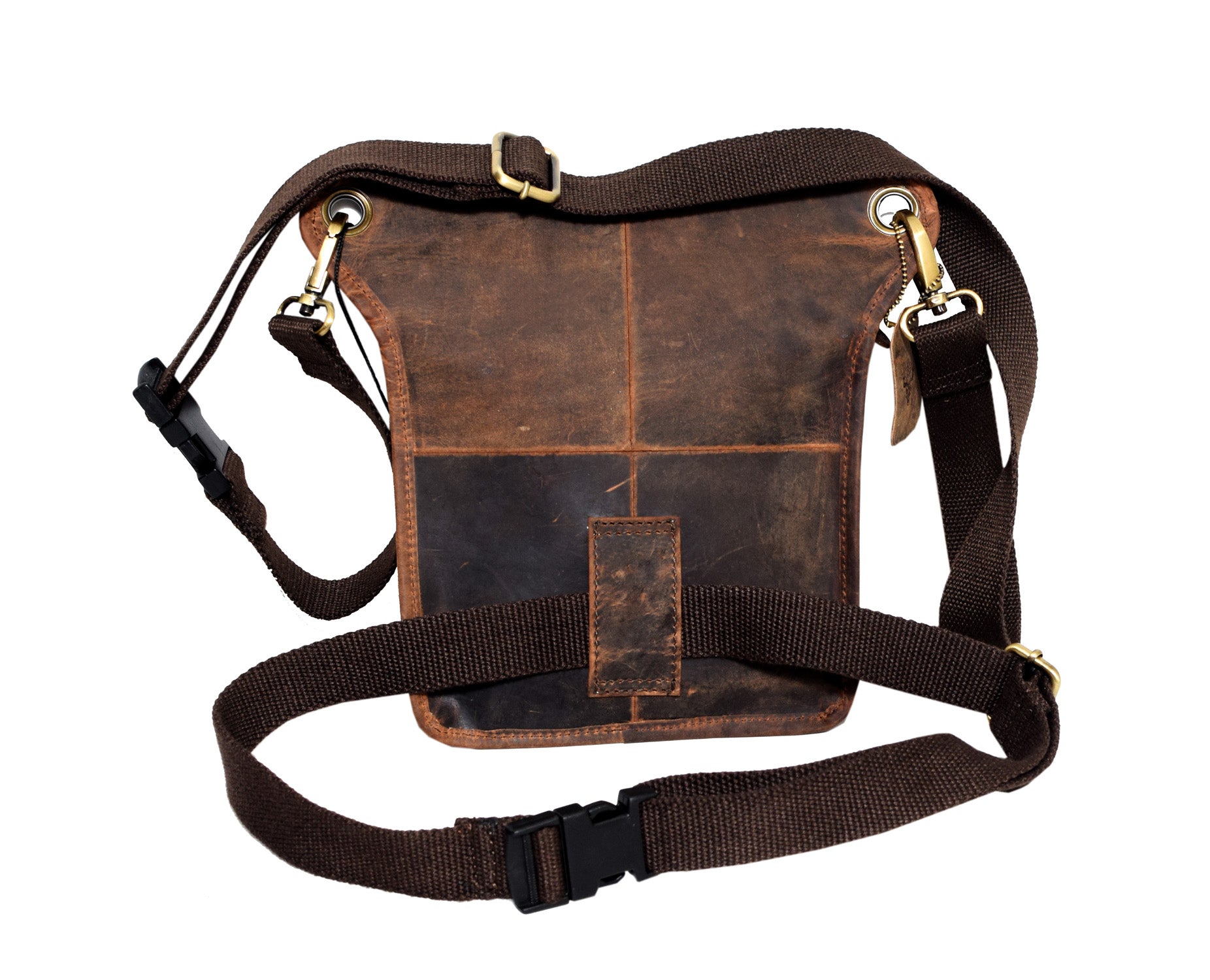 Leather Biker Crossbody Bag - Texas