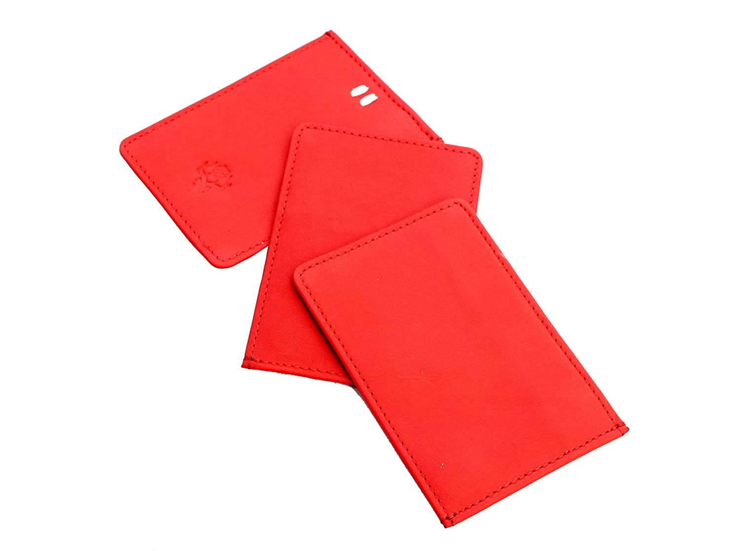 Leather Magflip Wallet Red