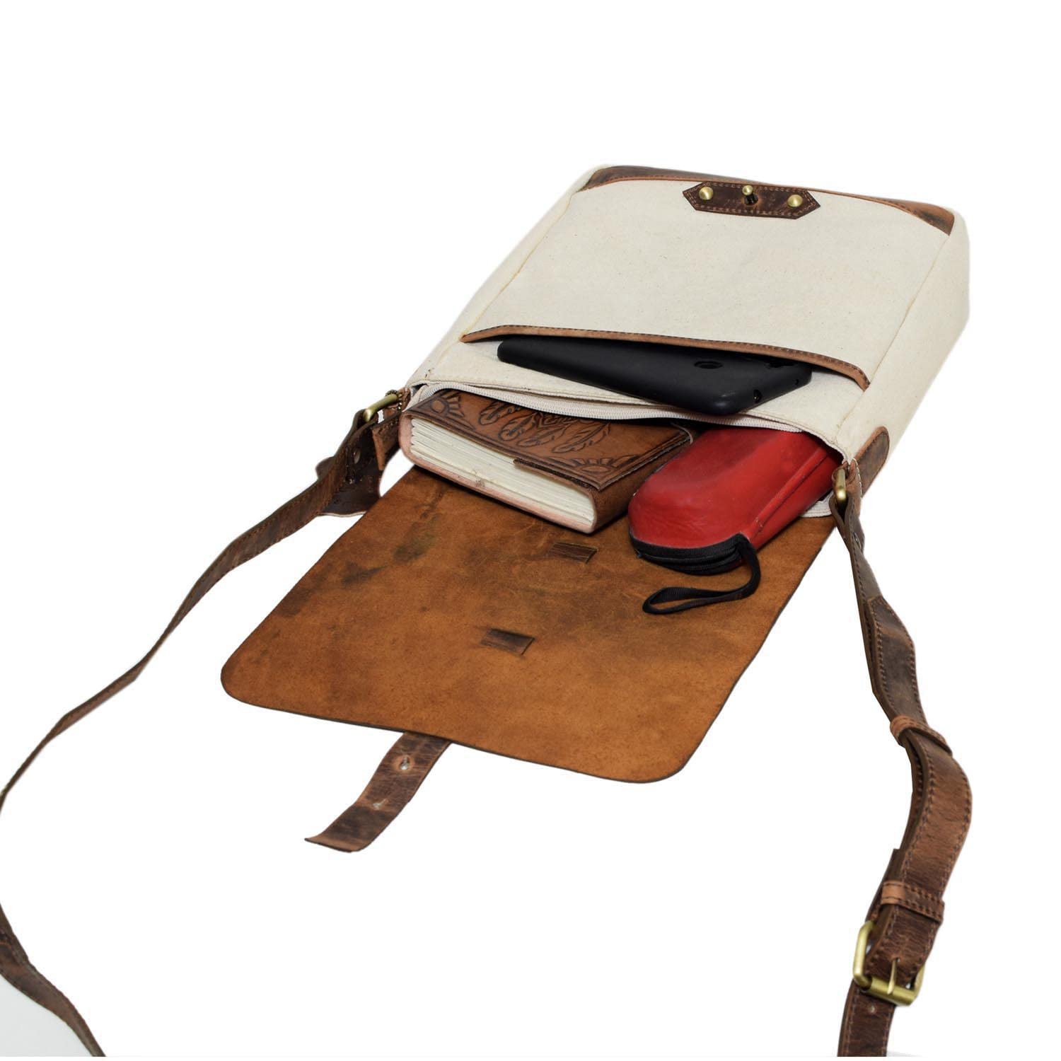 Canvas Leather Sling Bag - Dublin