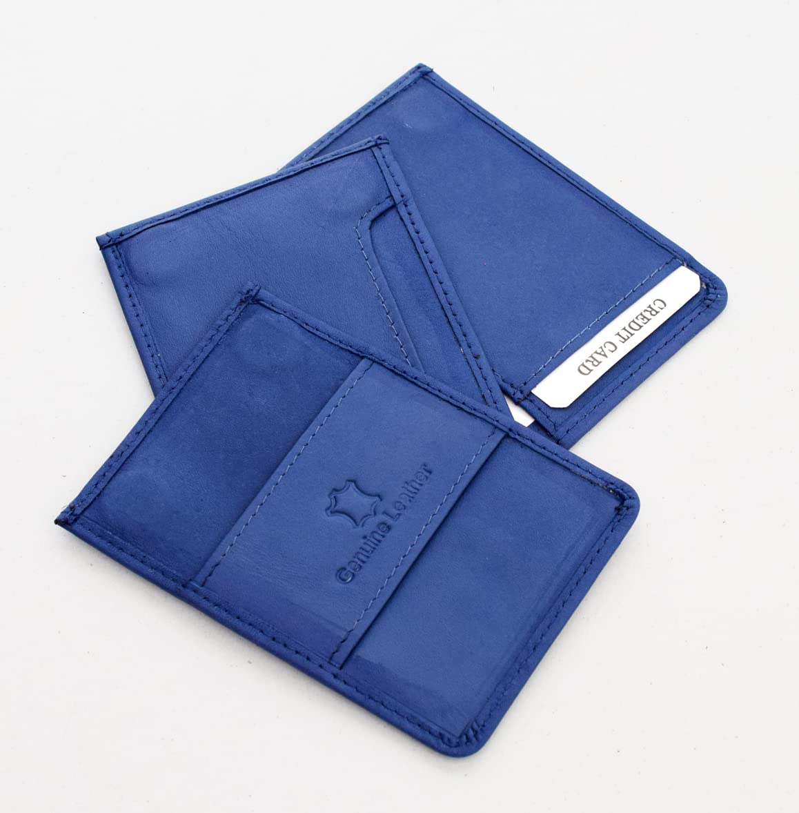 Leather Magflip Wallet Blue Combo