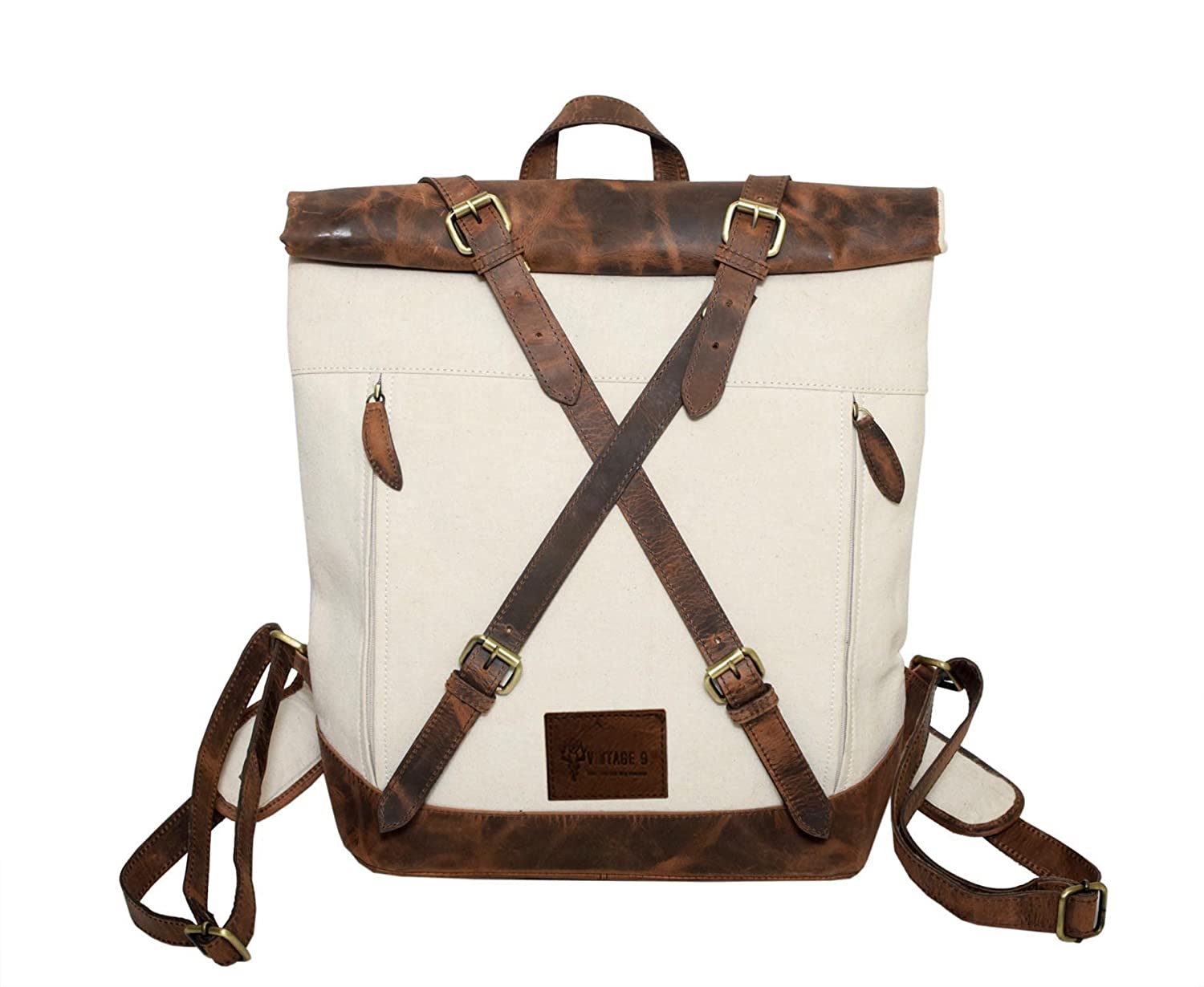 Premium Canvas Leather Backpack - Amsterdam
