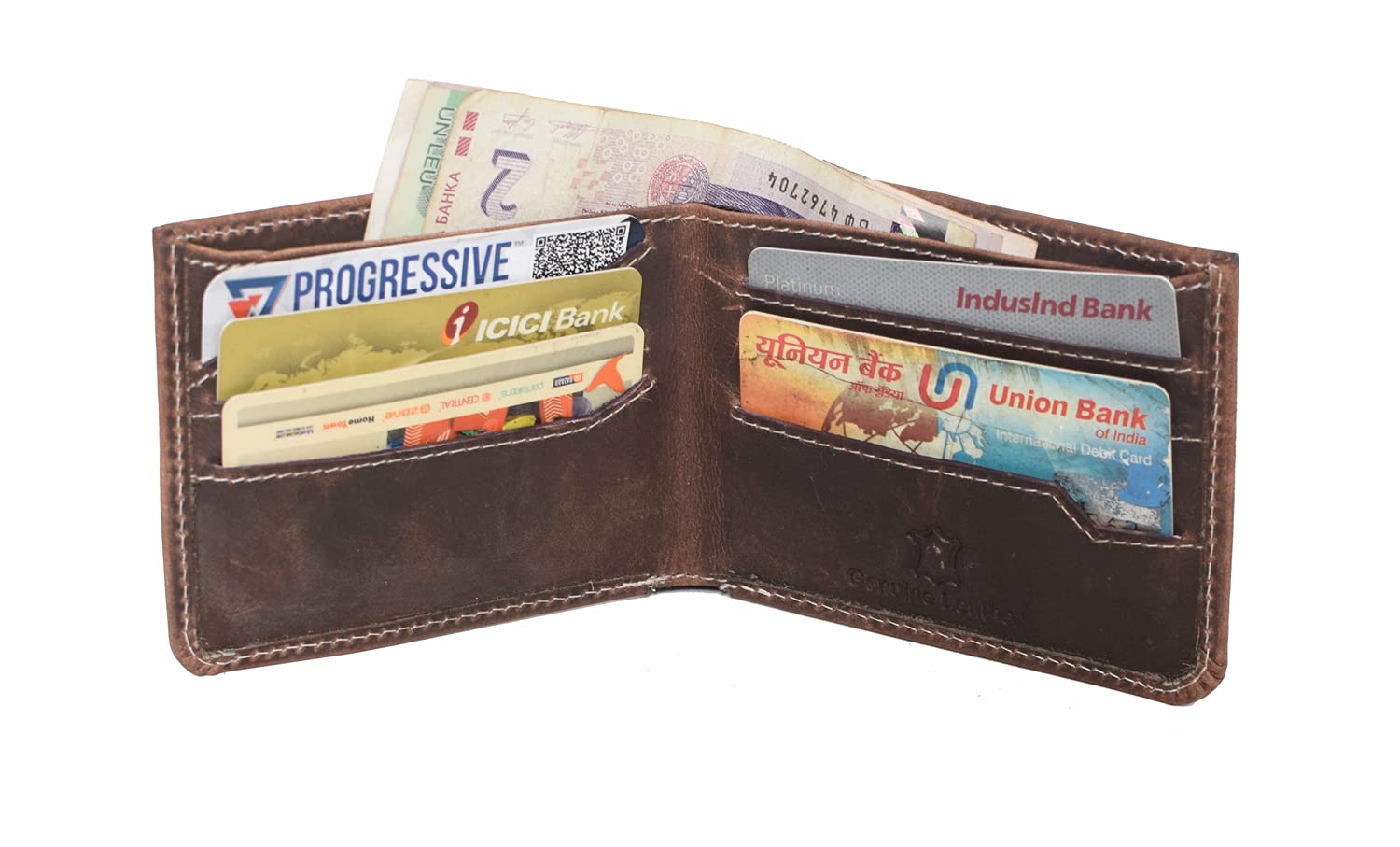 Vintage Leather Mens Wallet Slim Bi-Fold - Harrow