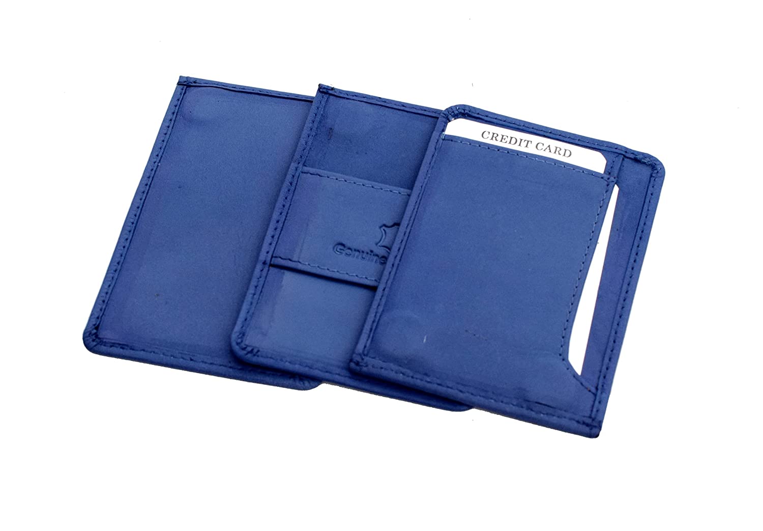 Leather Magflip Wallet Blue