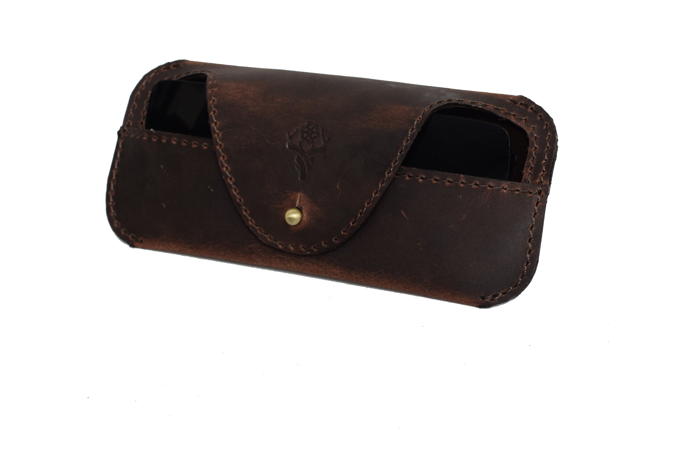 Leather Sunglass Bag - Army
