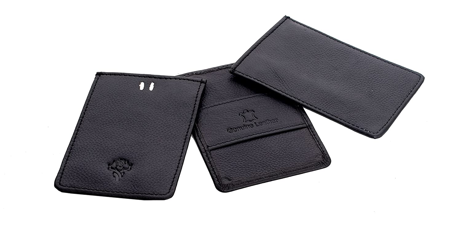 Leather Magflip Wallet Black