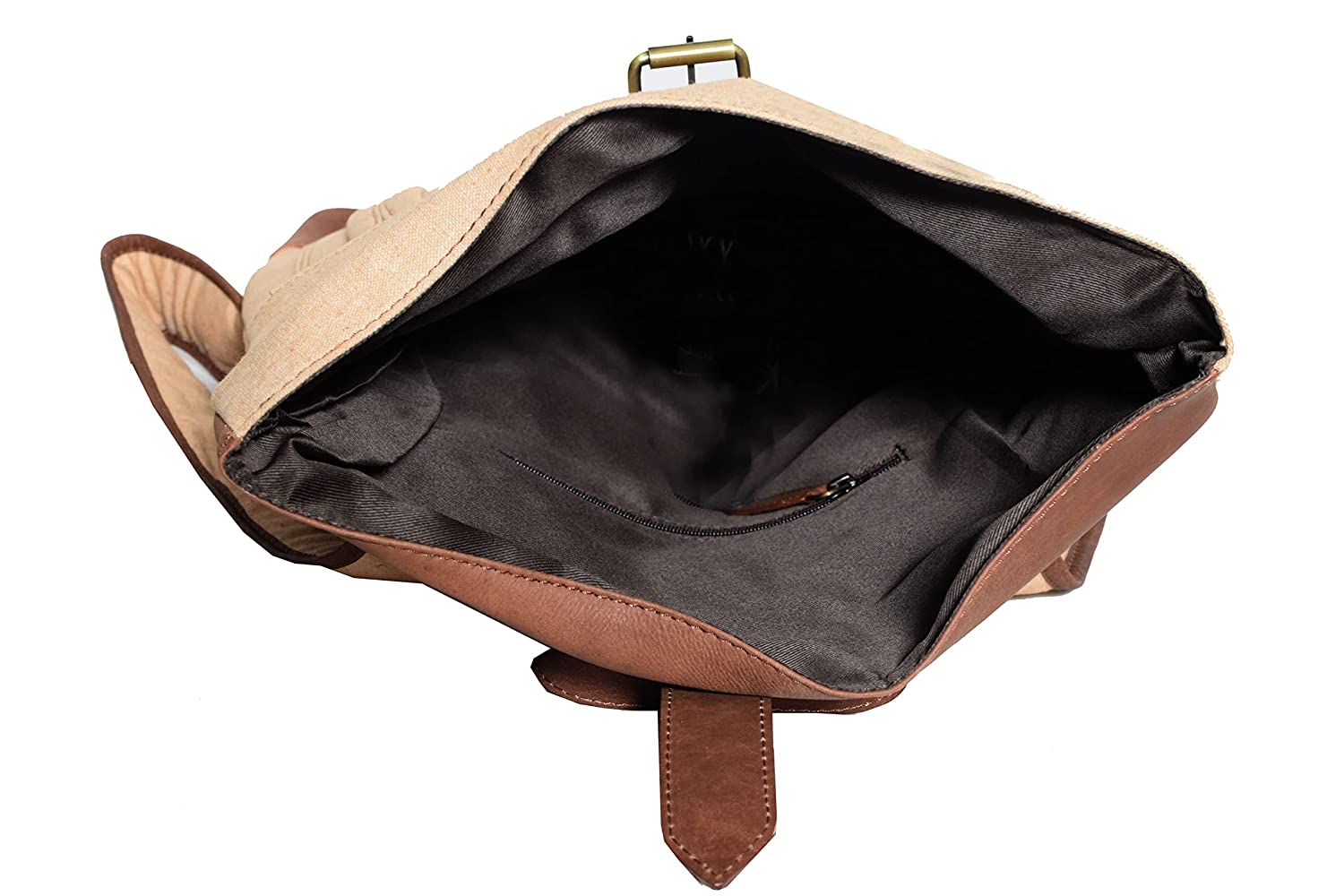 Vintage Premium Canvas Leather Backpack Bag - Cyprus