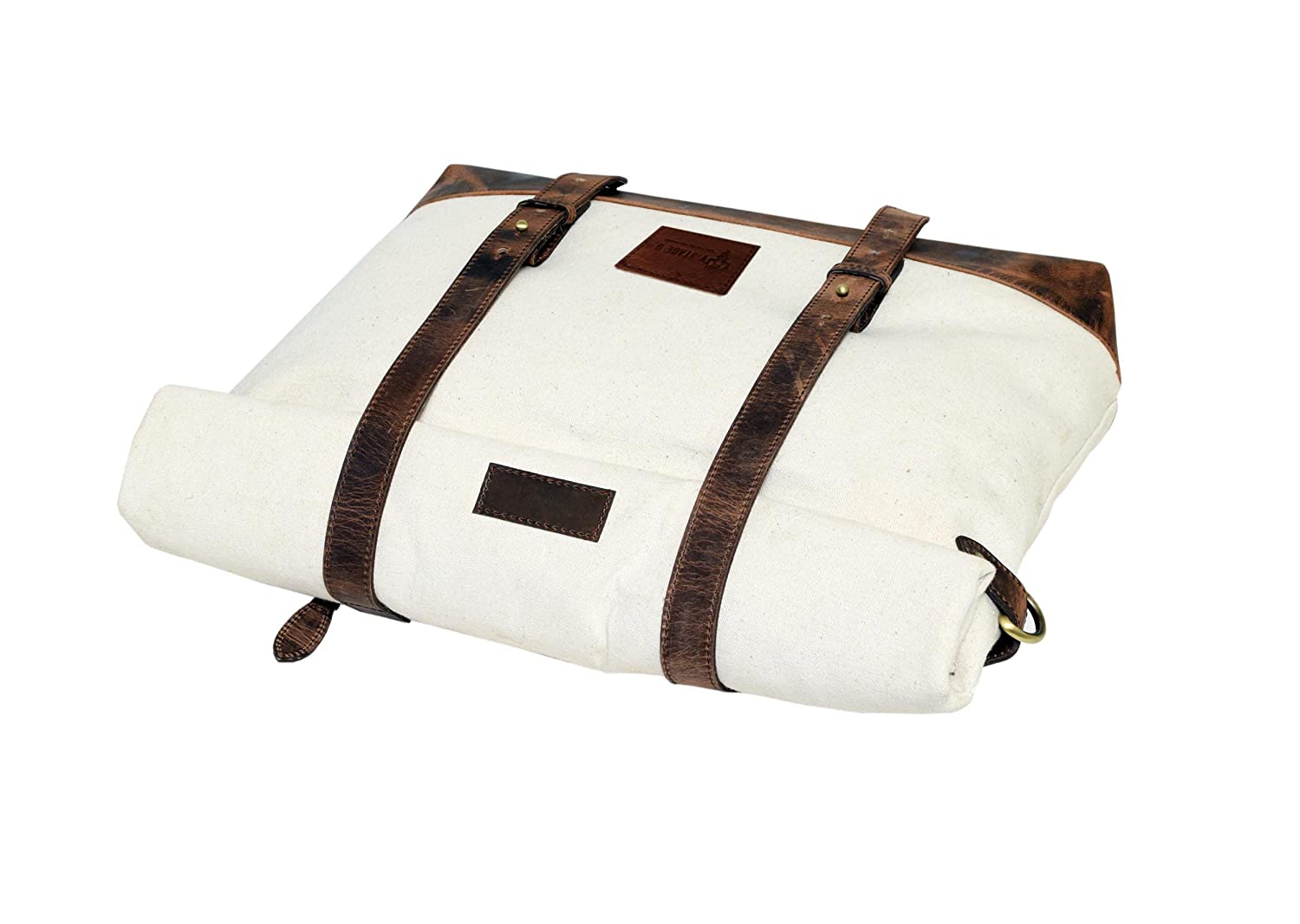 Canvas Leather Messenger Bag - Madrid