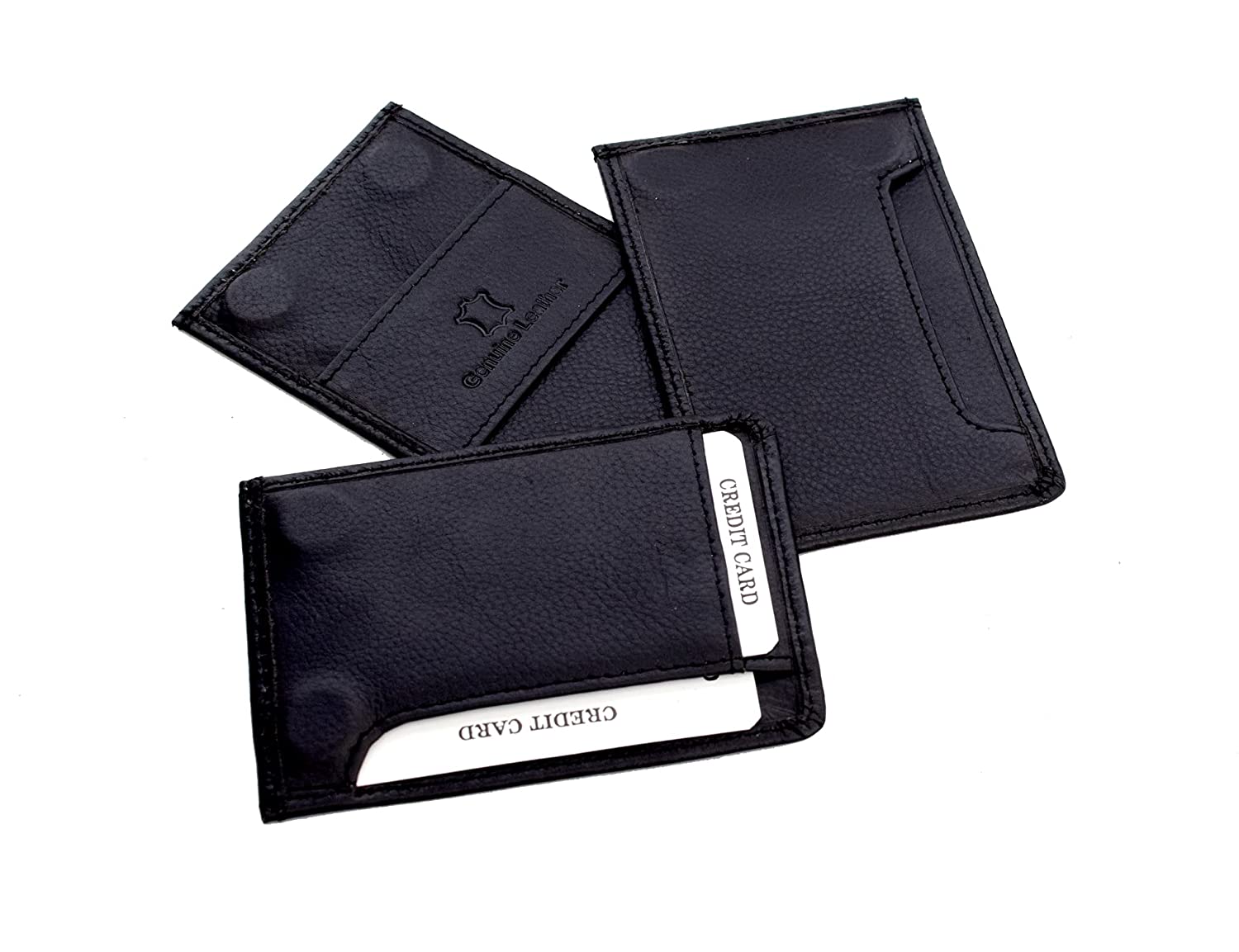 Leather Magflip Wallet Black
