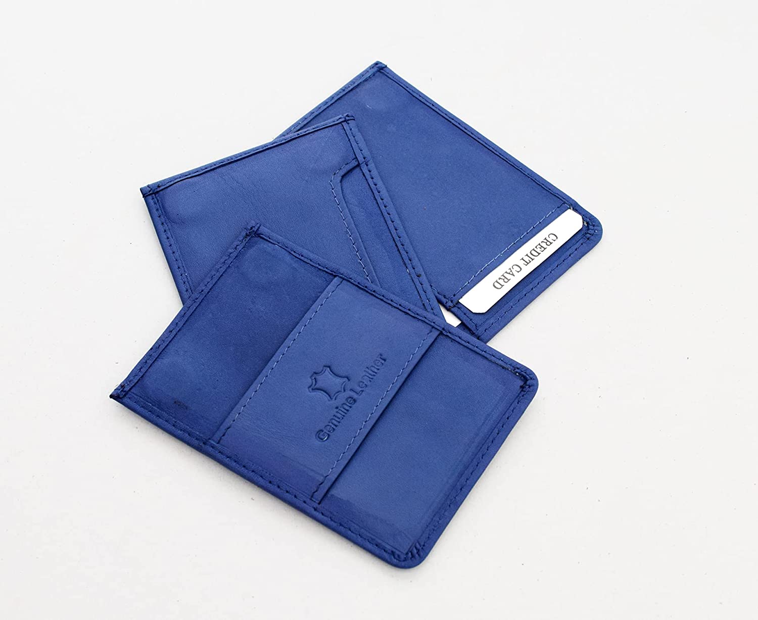 Leather Magflip Wallet Blue