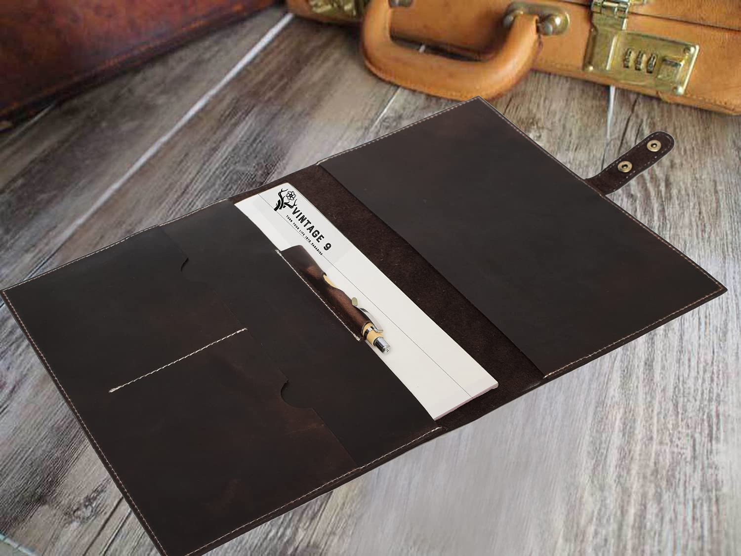 Leather A4 Notebook Cover - Queensland