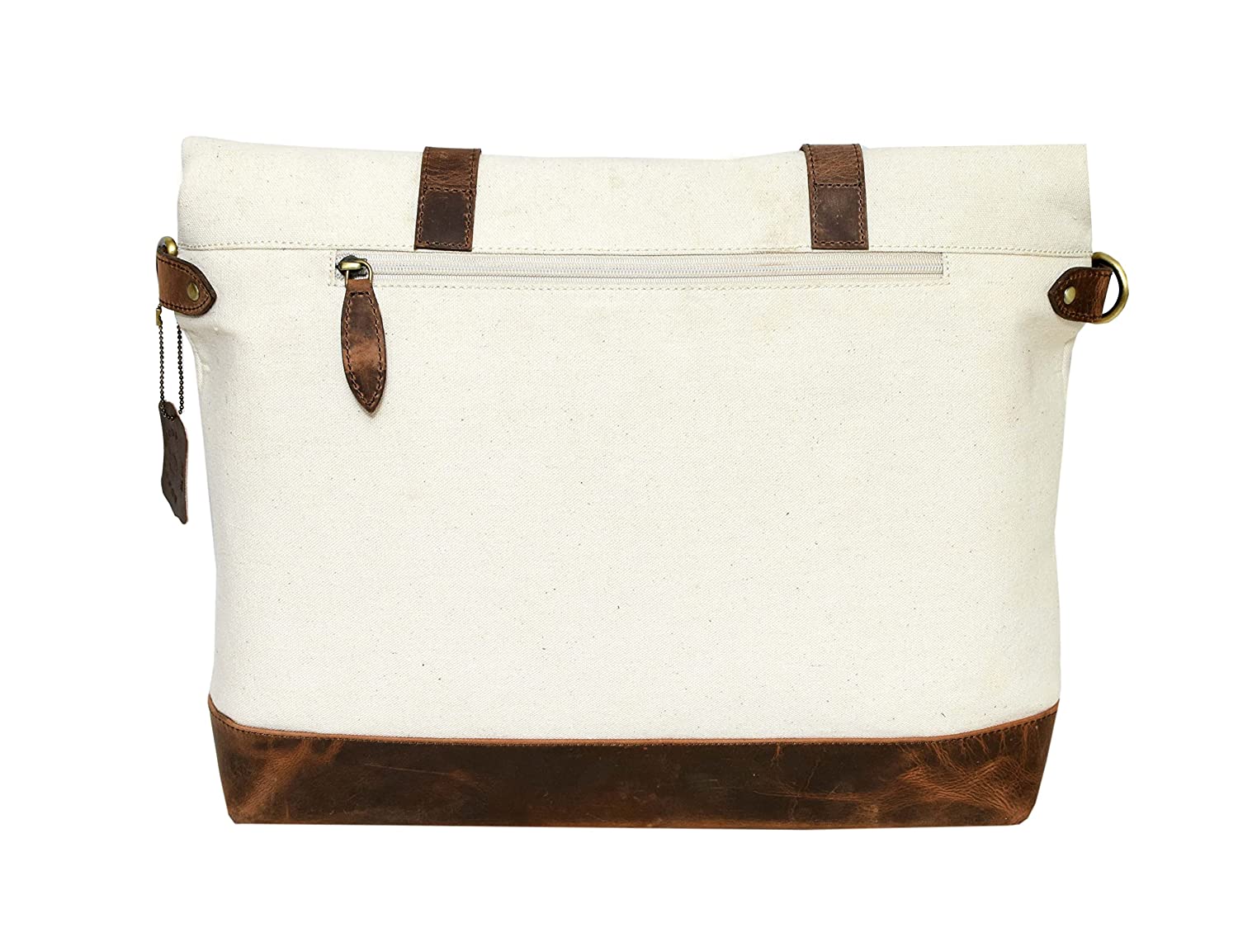 Canvas Leather Messenger Bag - Madrid