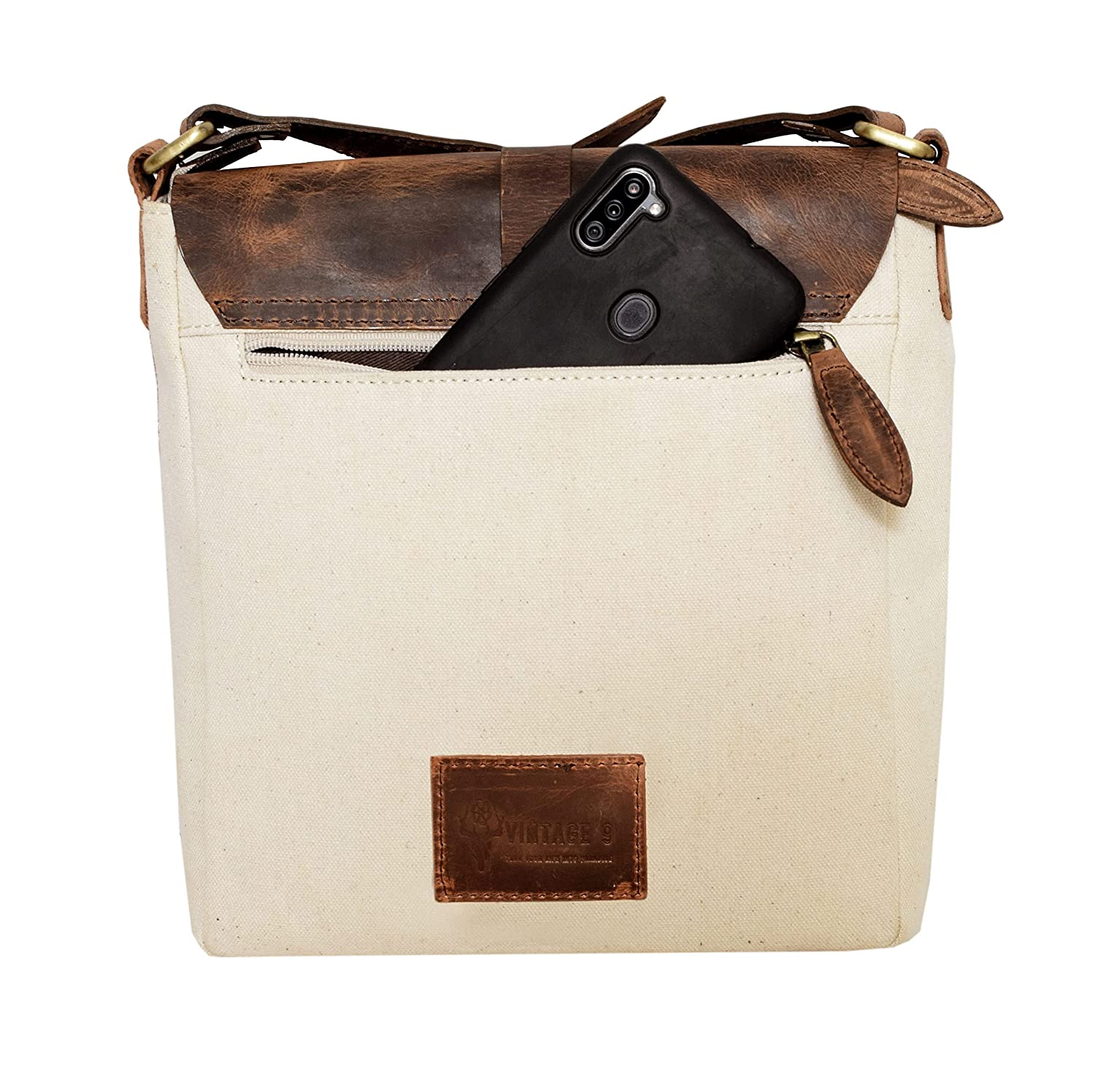 Canvas Leather Sling Bag - Dublin