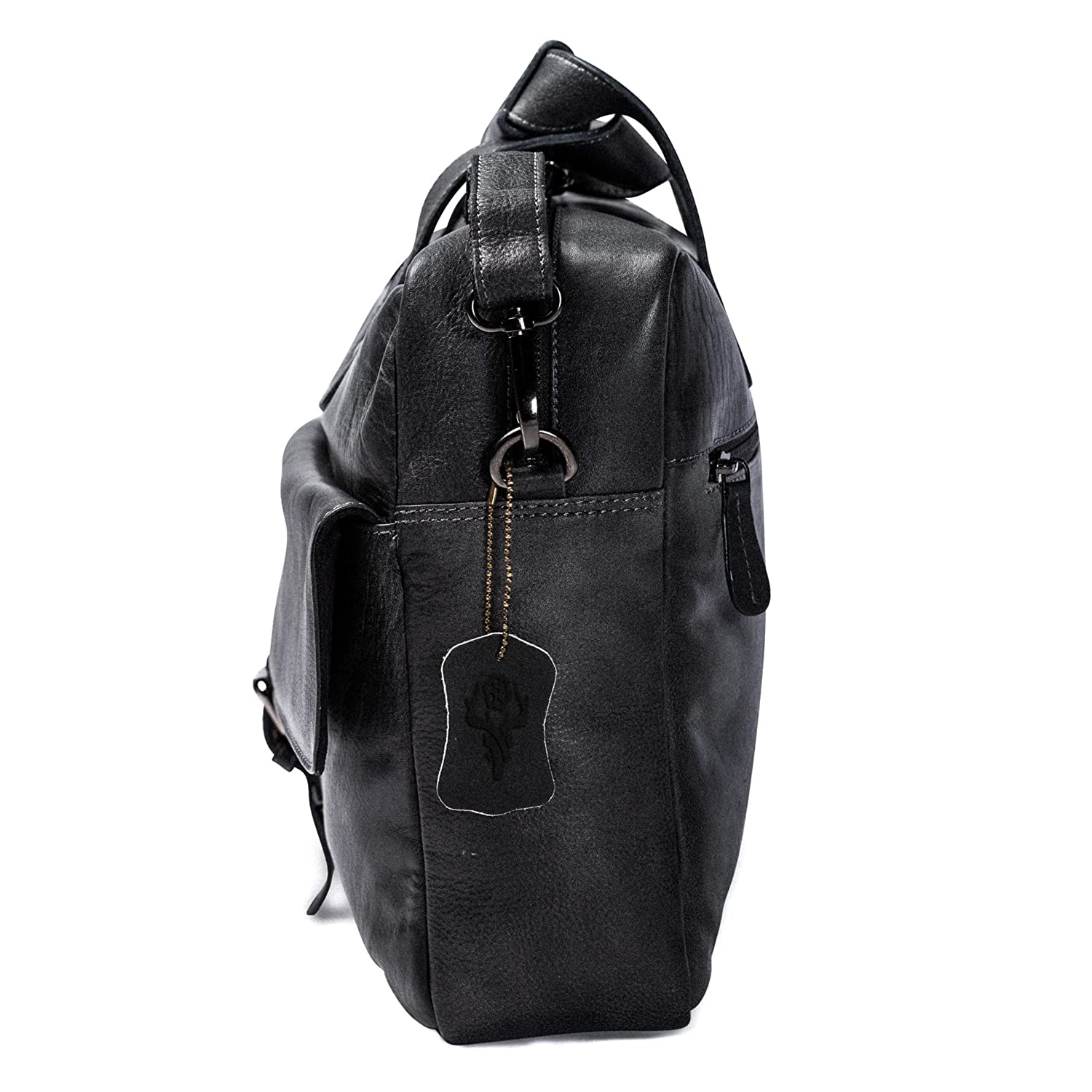 Leather Messenger Bag - Virginia