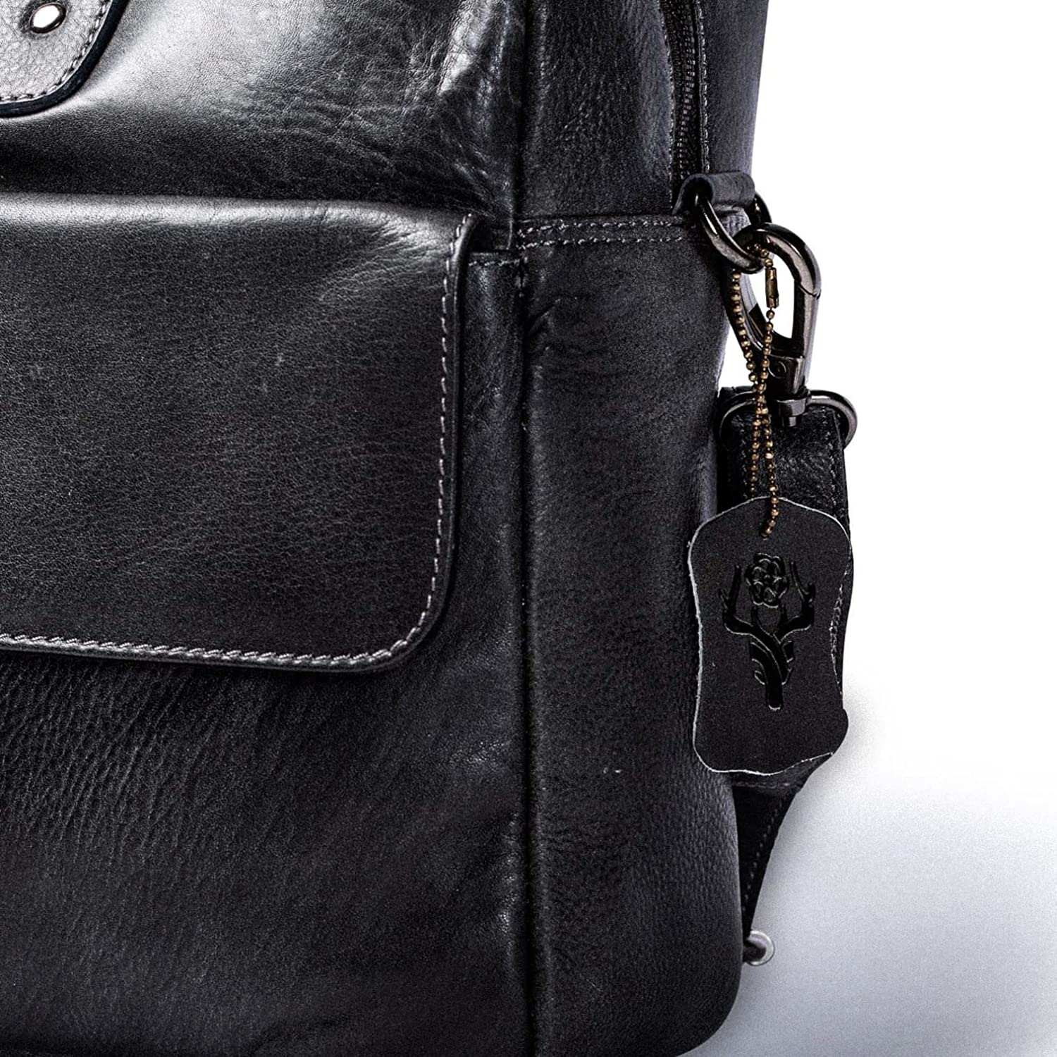 Leather Messenger Bag - Virginia