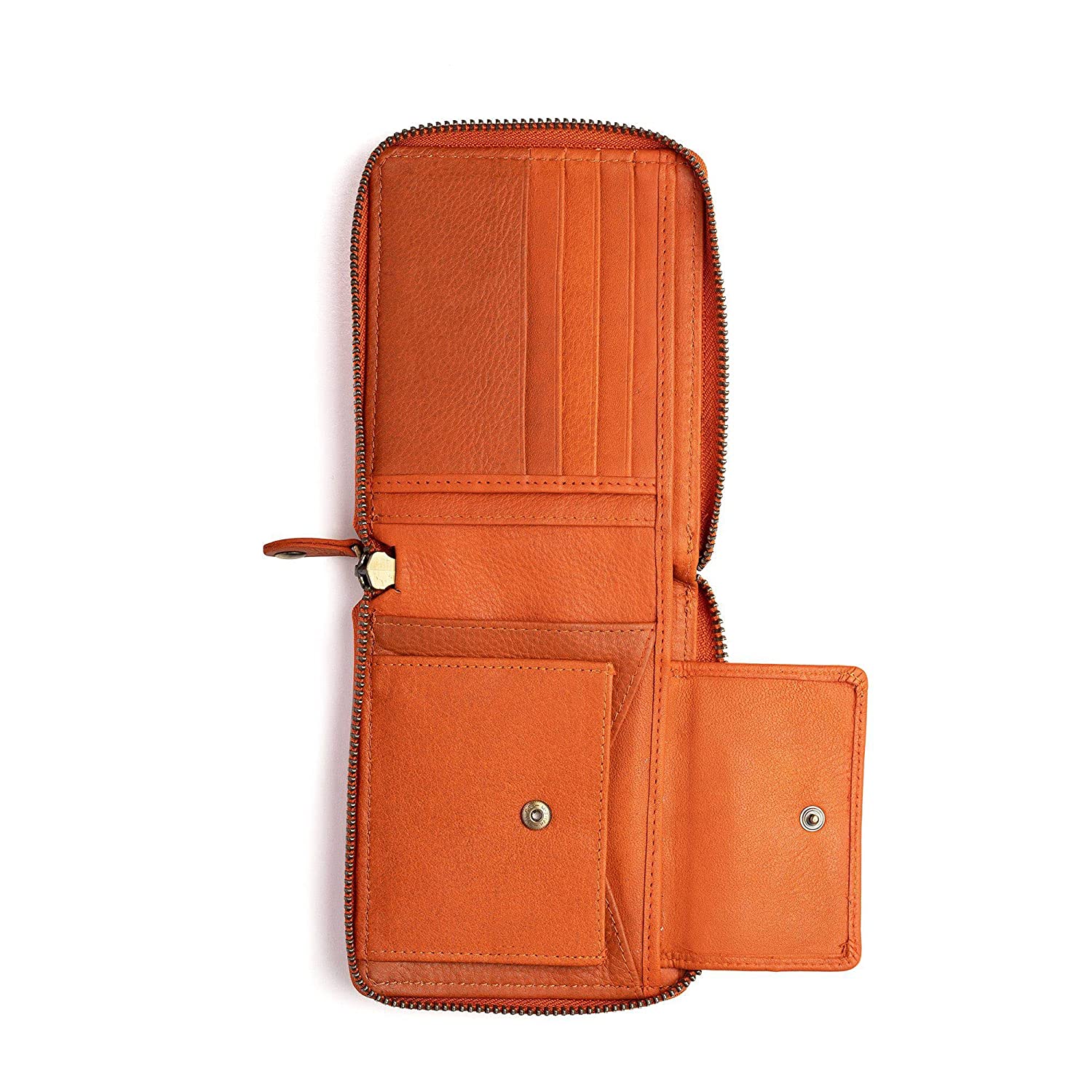 Leather Zipper Wallet - Durban Tan