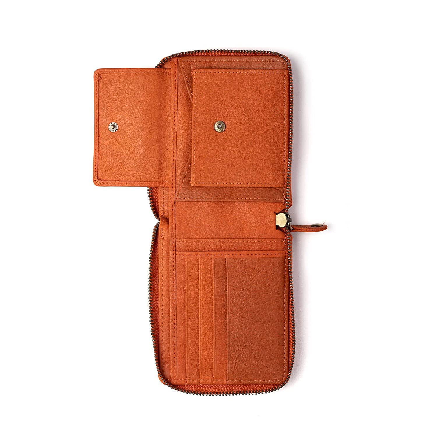 Leather Zipper Wallet - Durban Tan Combo