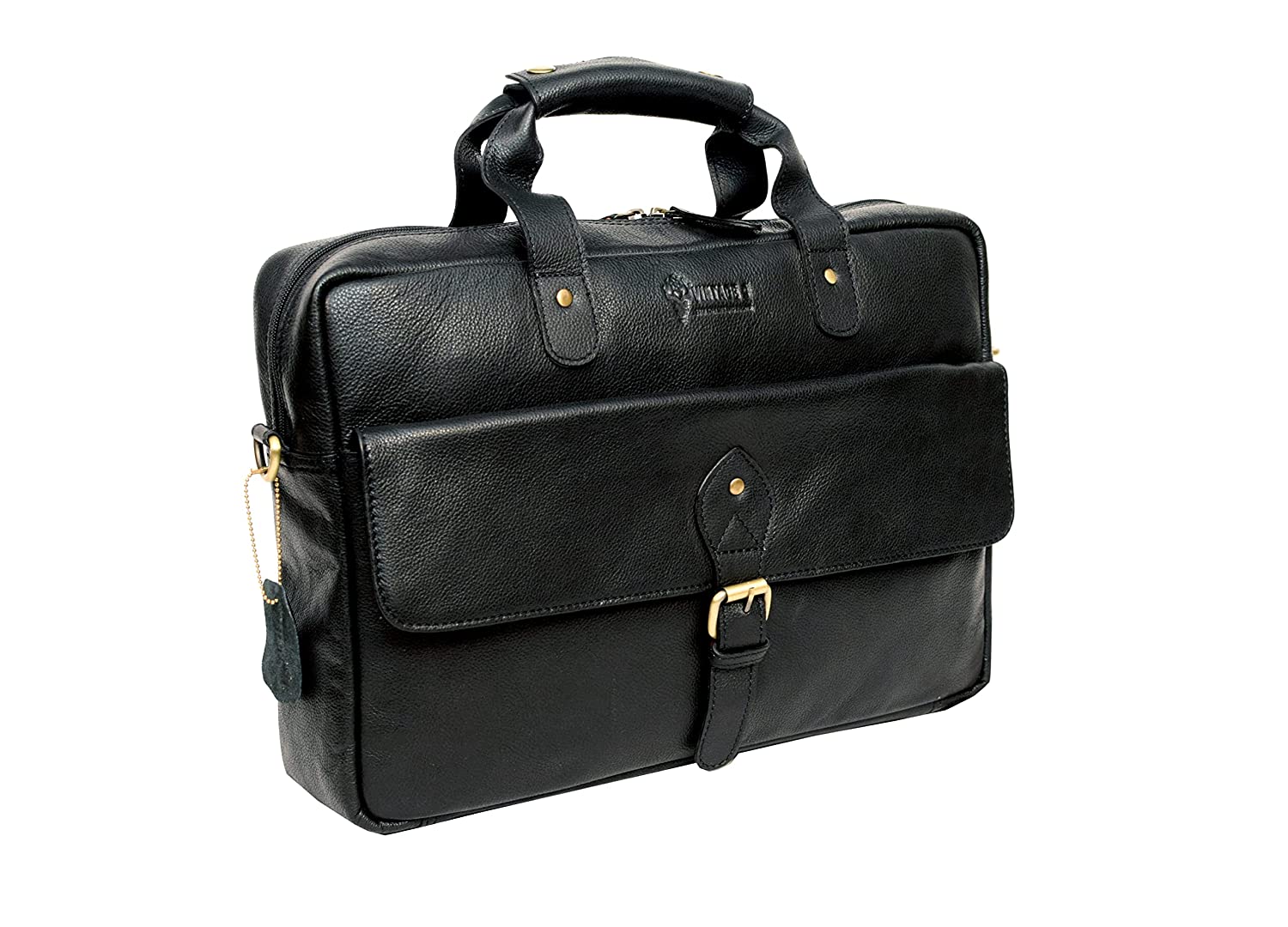 Leather Messenger Bag - Virginia