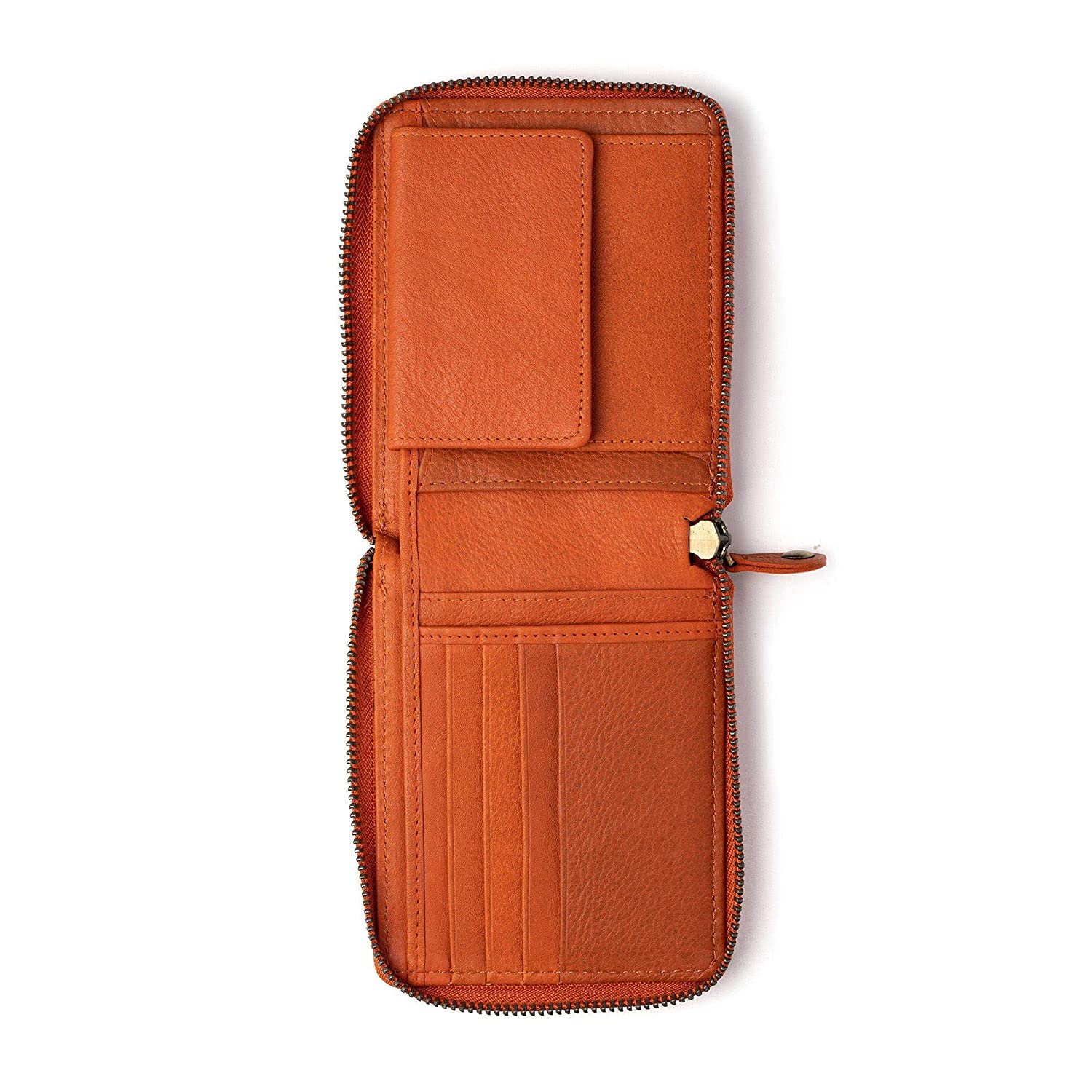 Leather Zipper Wallet - Durban Tan