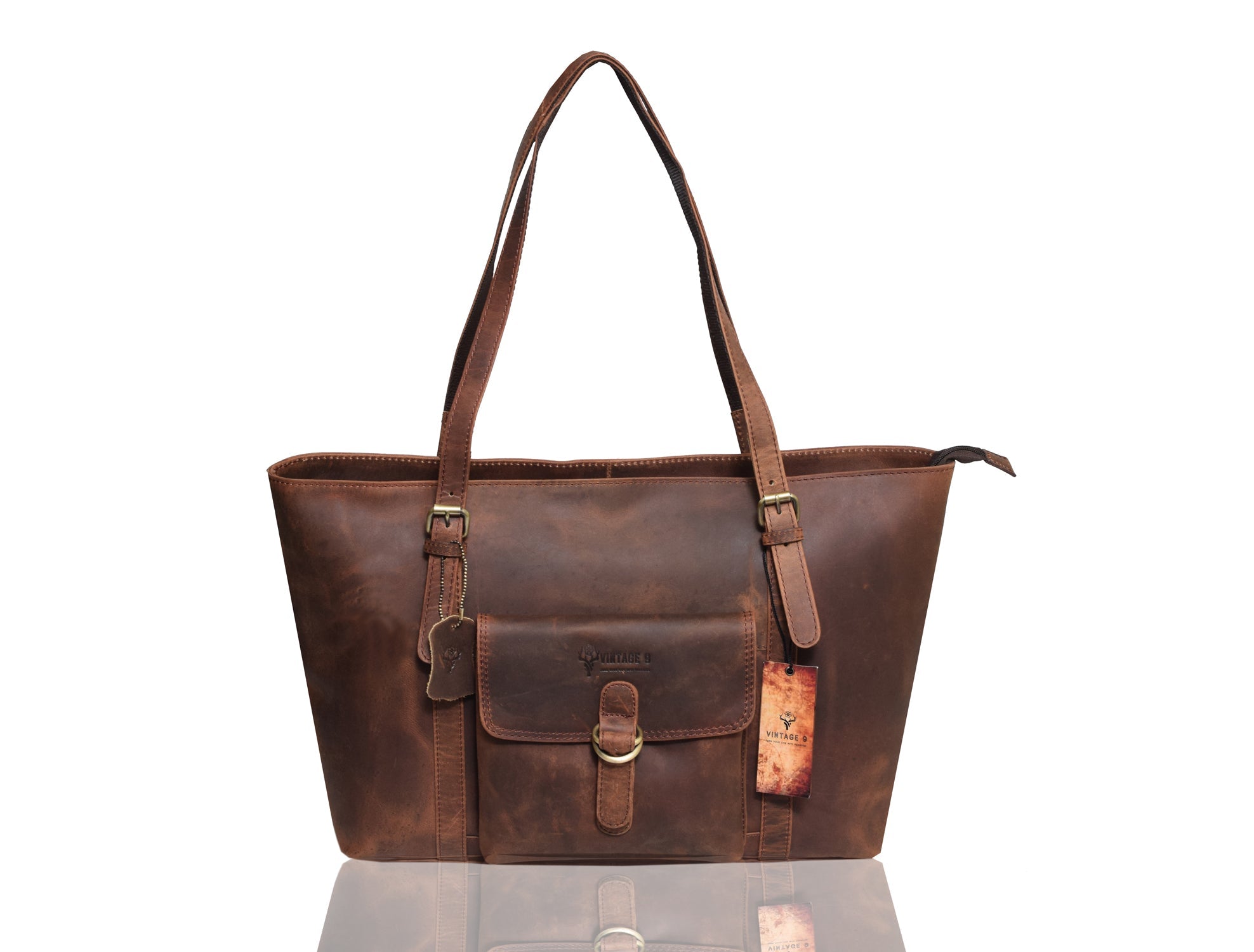 Leather tote bag discount canada