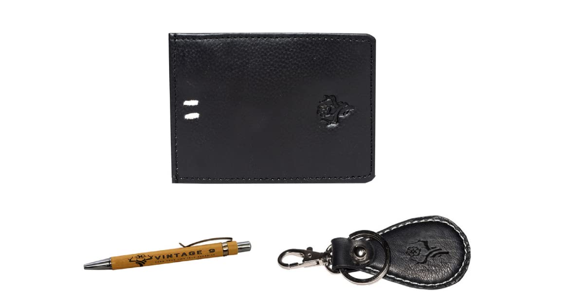 Leather Magflip Wallet Black Combo