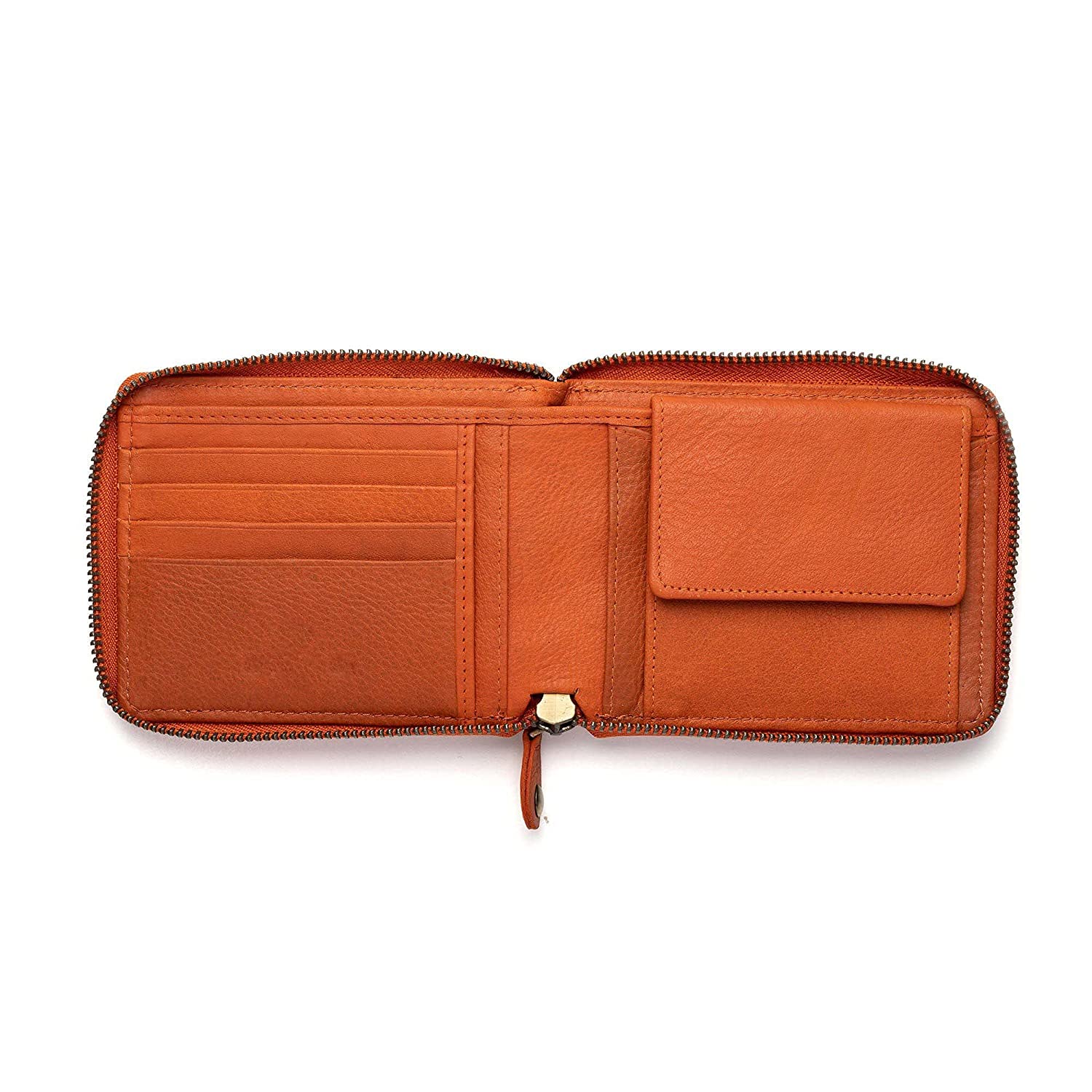 Leather Zipper Wallet - Durban Tan Combo