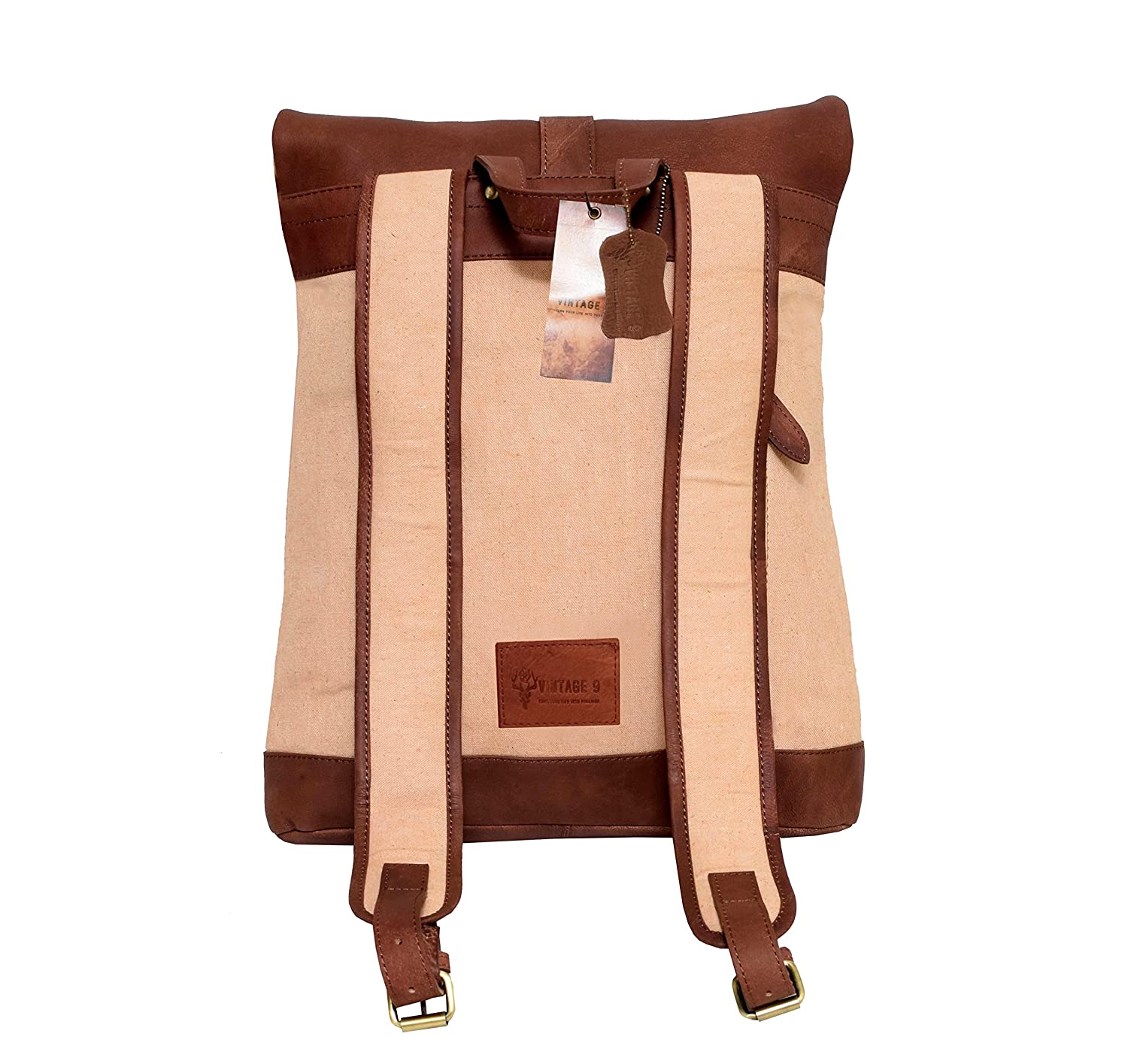 Vintage Premium Canvas Leather Backpack Bag - Cyprus